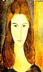 Amedeo Modigliani Famous Paintings - Portrait of Jeanne Hebuterne 2